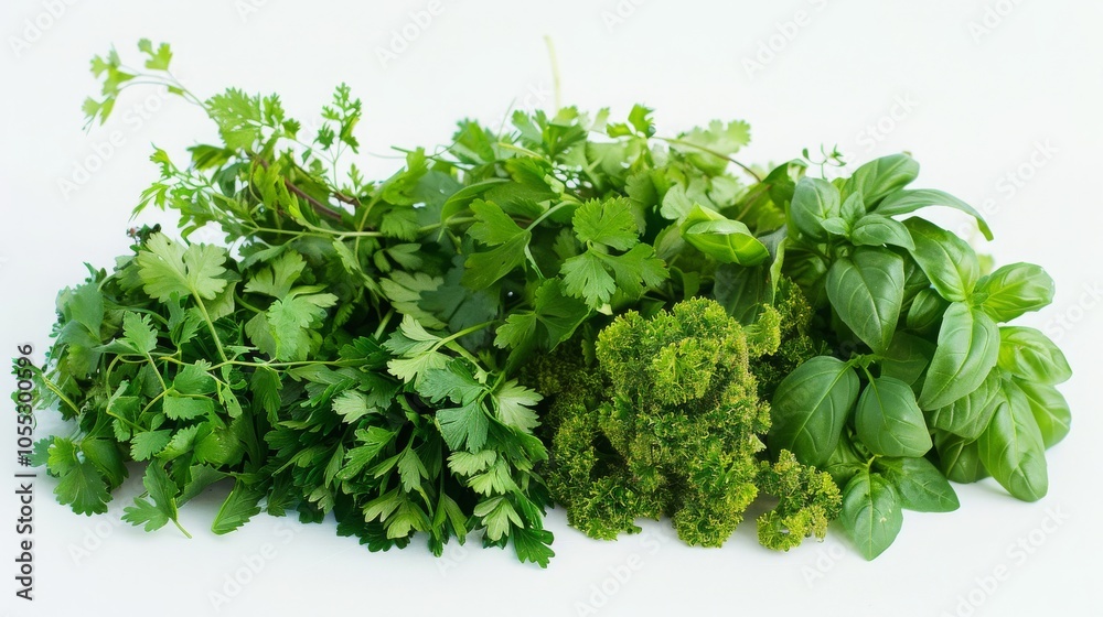 Fresh Parsley Basil and Cilantro Herbs Fresh Parsley Basil and Cilantro Herbs