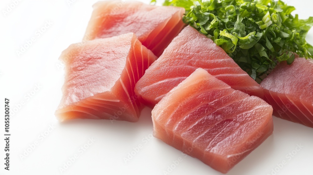 Fresh Sashimi Selection on Minimalist Background Fresh Sashimi Selection on Minimalist Background