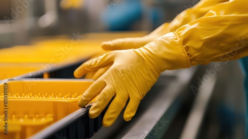 Durable safety gloves factory, producing high-grip and cut-resistant gloves for varied industrial needs.