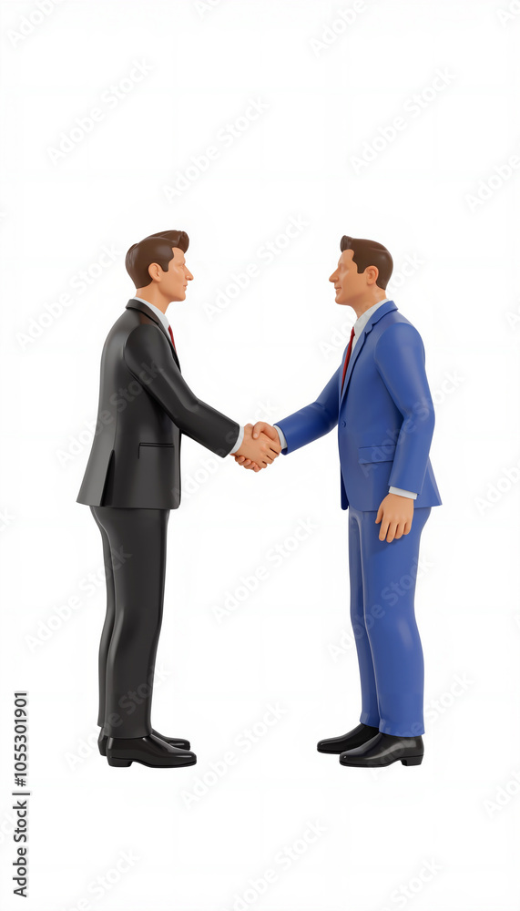 business people shaking hands, 3d characters business people shaking hands, 3d characters