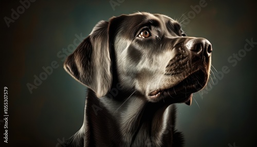 A Labrador's gentle spirit captured in dramatic light, where friendship meets artistry.