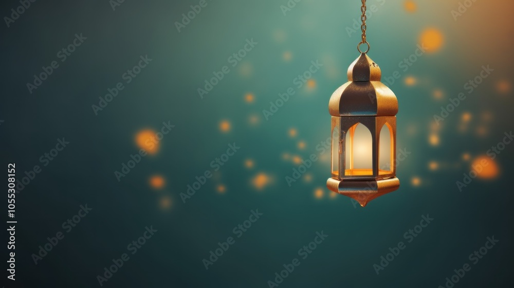 Obraz premium Golden Ramadan Lantern