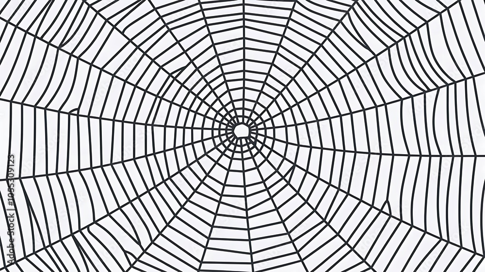 Obraz premium Seamless spider web. Connected black lines on white background