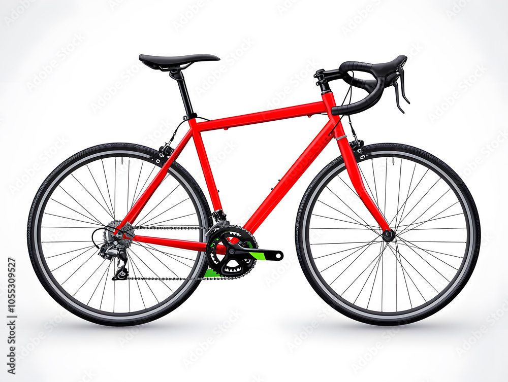 Side view racing bicycle, isolated on white background Side view racing bicycle, isolated on white background
