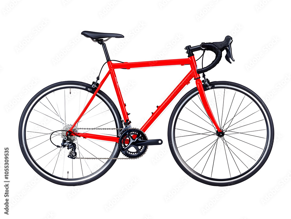 Side view racing bicycle, isolated on white background Side view racing bicycle, isolated on white background