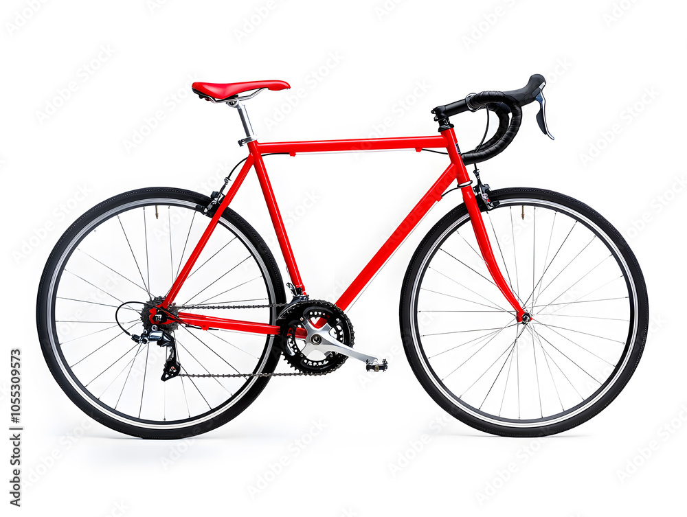 Side view racing bicycle, isolated on white background Side view racing bicycle, isolated on white background