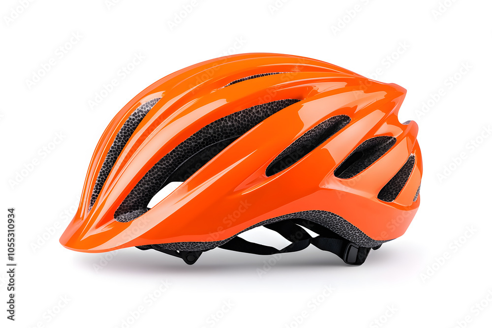 Fototapeta premium Side view Bicycle helmet, isolated on white background