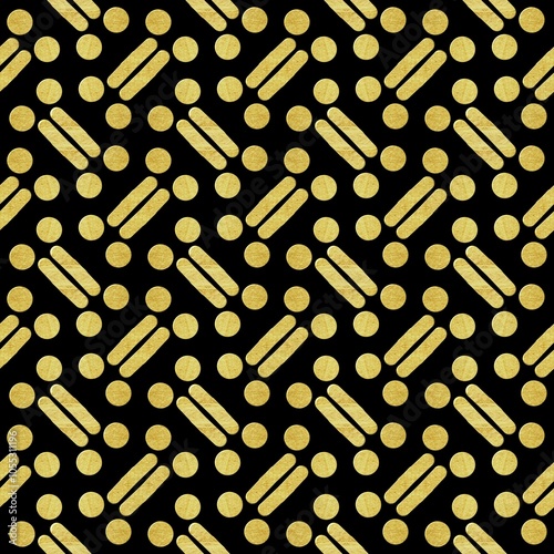 Black and gold seamless, gold geometric and black background 