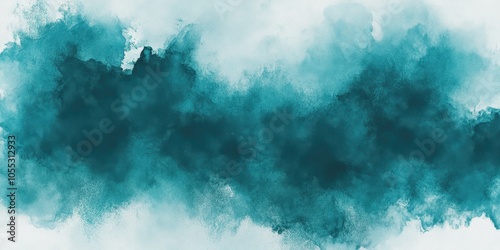 Abstract Blue and Green Watercolor Background Design