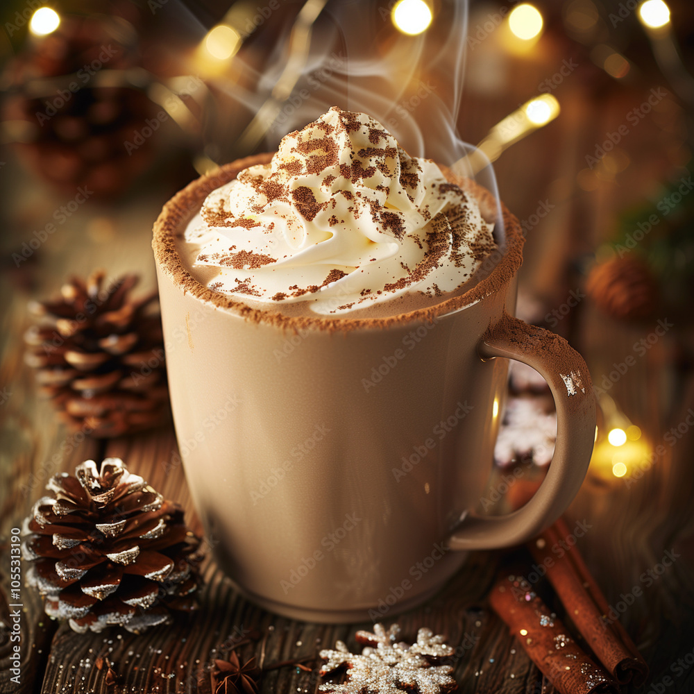 cup of coffee with christmas cookies and cinnamon cup of coffee with christmas cookies and cinnamon