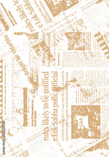 Obraz na płótnie old newspaper and grunge paper textures with paper style. w salonie