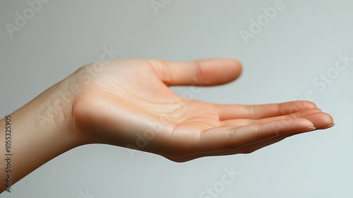 Minimalist Image of an Open Hand Reaching Upward