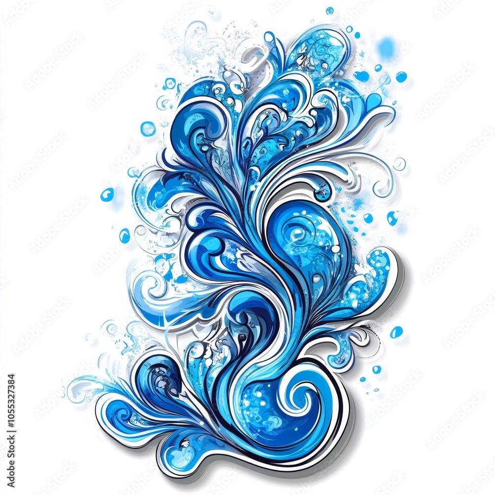 Abstract Swirling Water Design