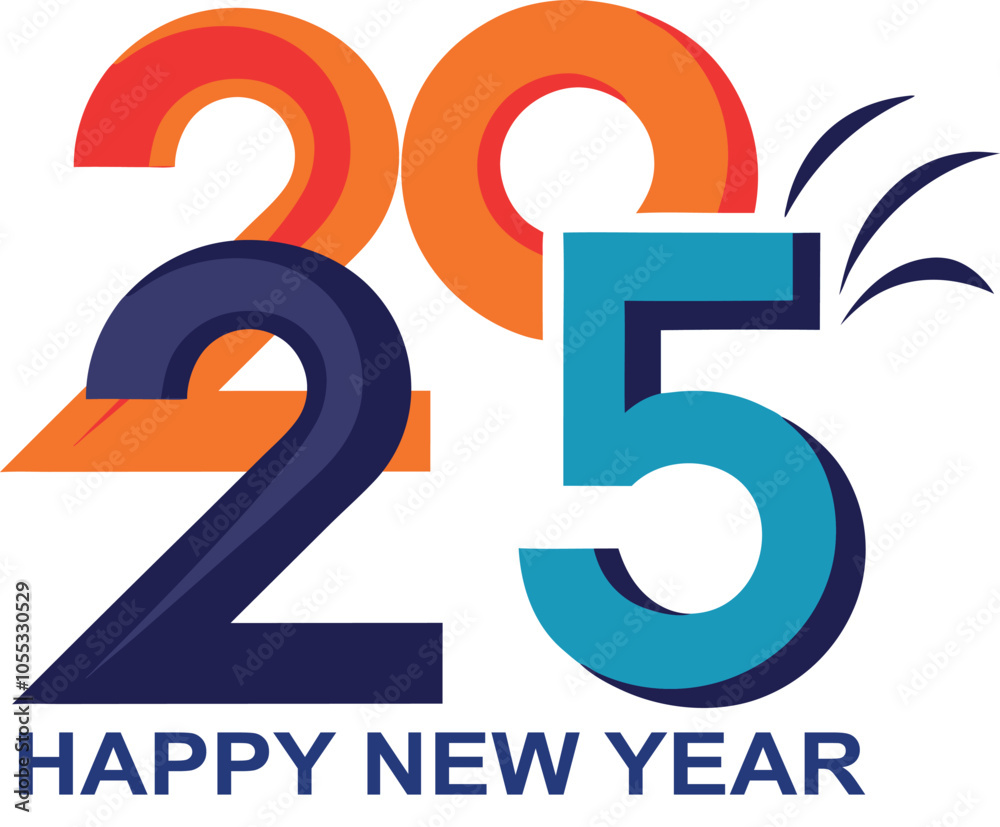 happy new year 2025 text design happy new year 2025 text design