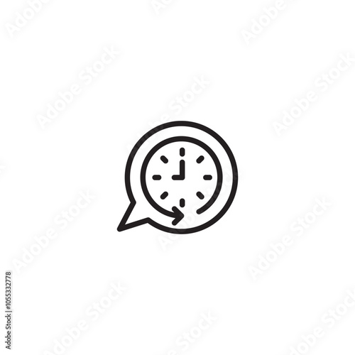 Icon representing time management or scheduling. Symbol of time management and efficiency. Making the most of your time. Editable icon.