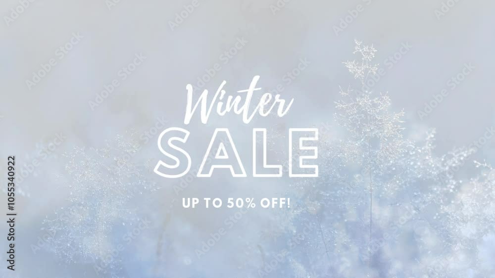 Elegant Snow Winter Sale Banner video Illustration. Elegant Snow Winter Sale Banner video Illustration.