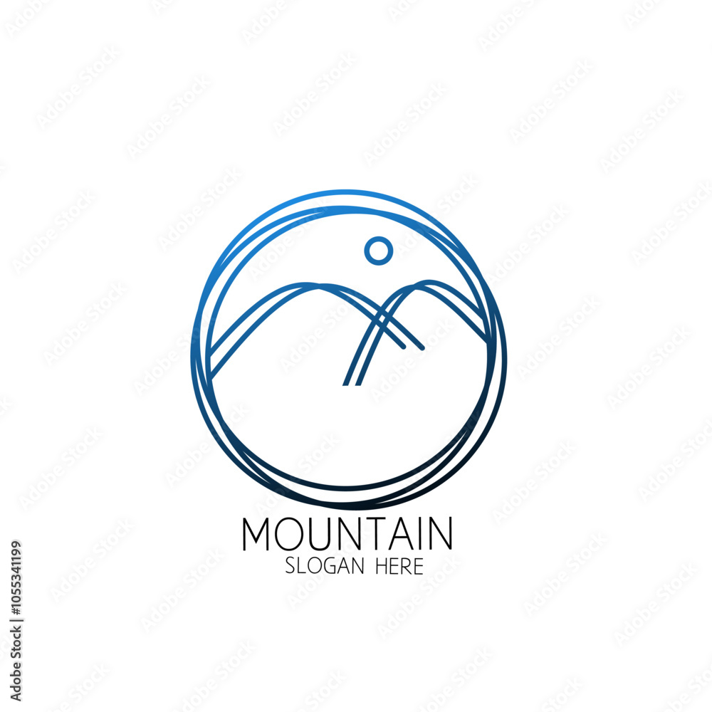 Obraz premium Mountain logo template vector illustration design
