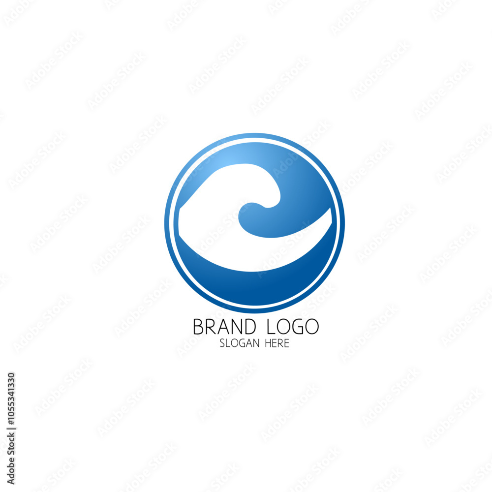 Ocean wave logo template vector, ocean simple and modern logo design Ocean wave logo template vector, ocean simple and modern logo design
