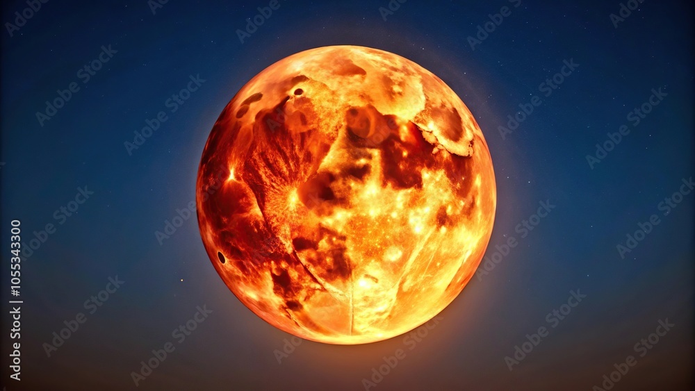 A reddish-orange full moon shining bright in a clear night sky, galaxy, celestial wonder, illumination, nebula, constellations A reddish-orange full moon shining bright in a clear night sky, galaxy, celestial wonder, illumination, nebula, constellations