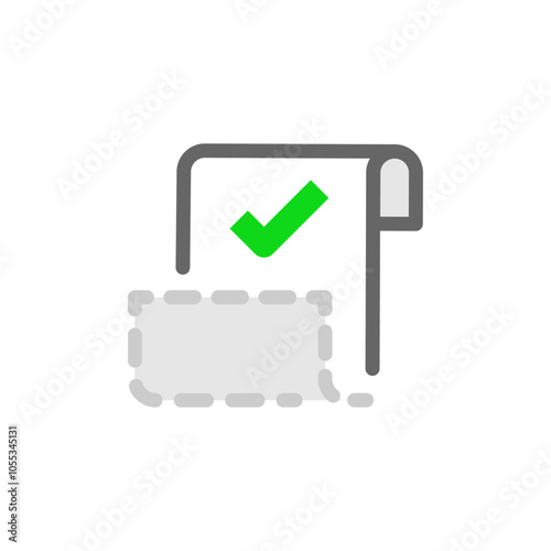 illustration of receipt with a bottom cut, symbolizing savings, discount, lower price, or reduced prices. for shopping apps, and promotional content, it conveys affordability and budget friendly deals