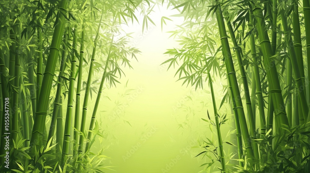 Fototapeta premium A lush green forest with a path through it