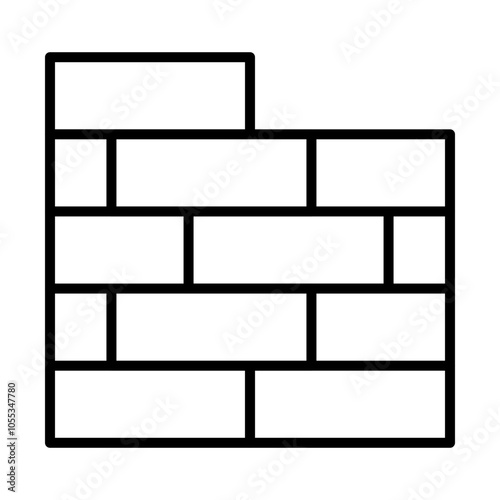 Bricks line icon