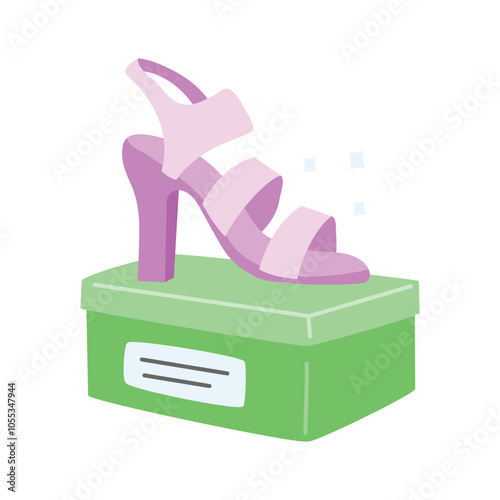 Get this amazing icon of sandal in modern style