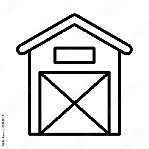 Storage Shed line icon