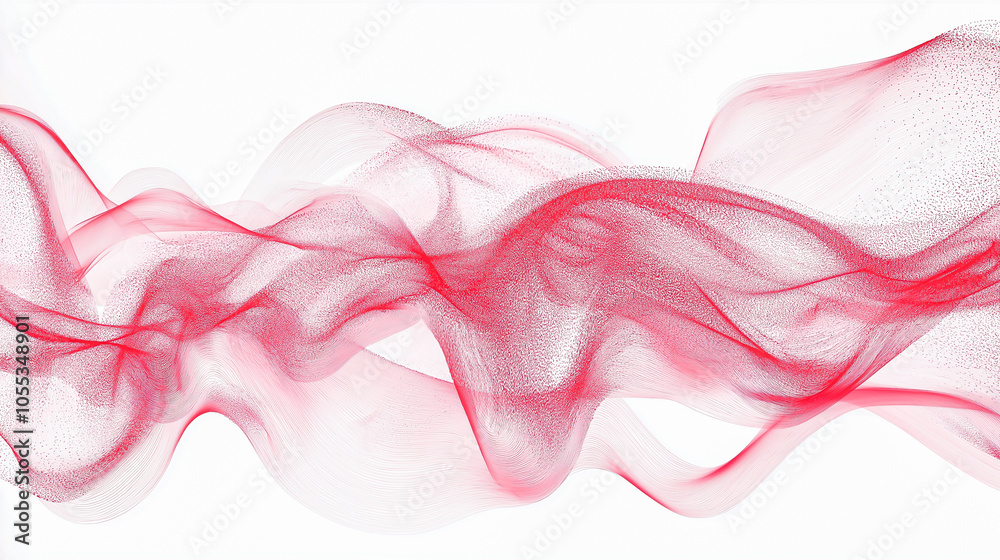 3d dynamic pink digital wave. Smart technology wave. Flow digital structure. Cyber technology background. 3D rendering.