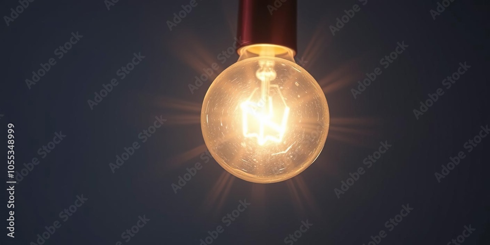 Close-up of a glowing light bulb against a bright background, close-up, bright, glowing Close-up of a glowing light bulb against a bright background, close-up, bright, glowing