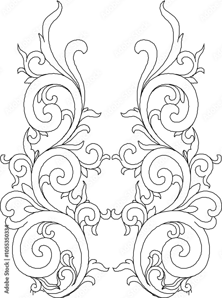 Vector sketch illustration silhouette design ornament decoration classic vintage floral ethnic traditional Vector sketch illustration silhouette design ornament decoration classic vintage floral ethnic traditional
