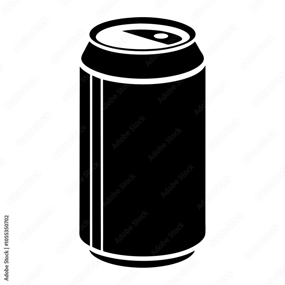 soda can Silhouette vector with a white background soda can Silhouette vector with a white background