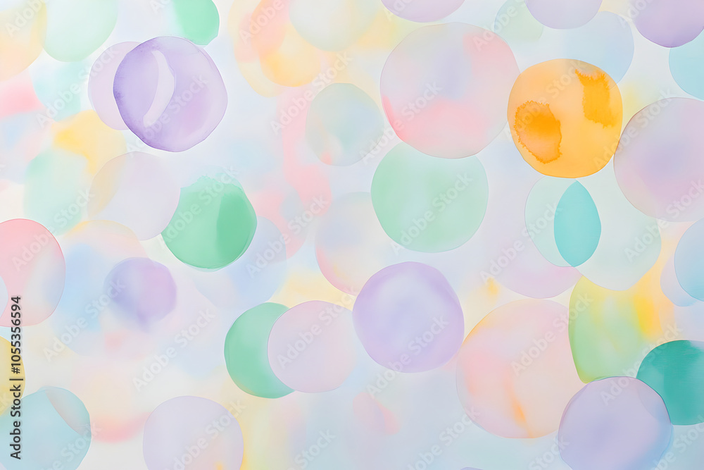 Soft Watercolor with Pastel Circles Soft Watercolor with Pastel Circles