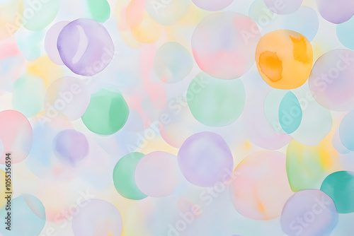 Soft Watercolor with Pastel Circles