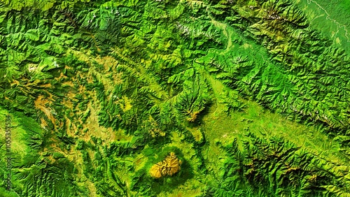 4K Mount Hagen of Papua New Guinea Map, High Resolution Satellite View With No Border, Widescreen 4K Resolution photo