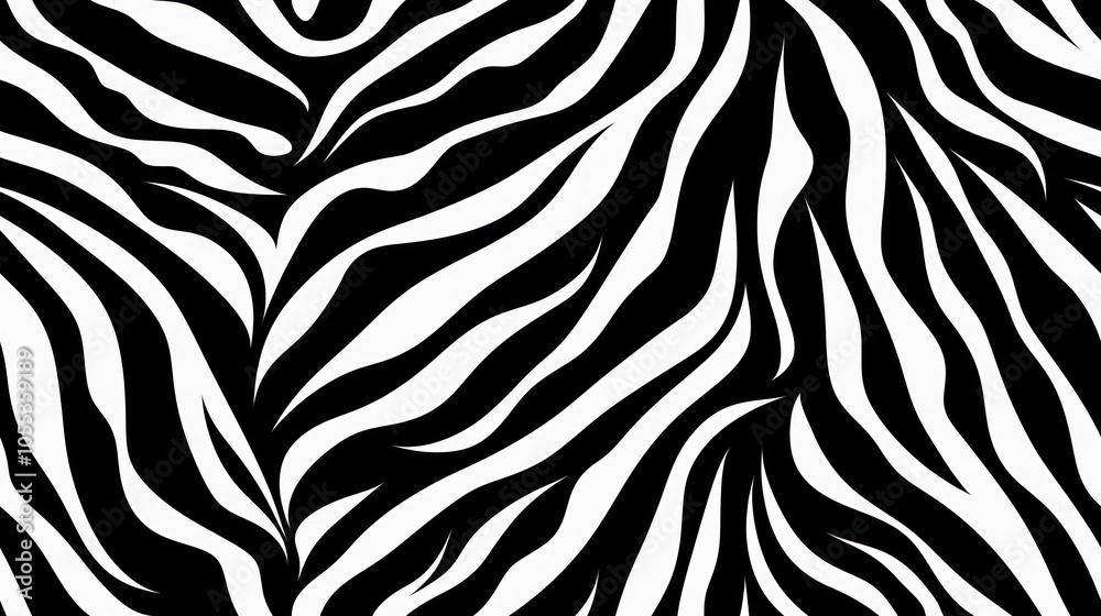 Seamless pattern monochrome black and white swirl zebra texture skin abstract Seamless pattern monochrome black and white swirl zebra texture skin abstract