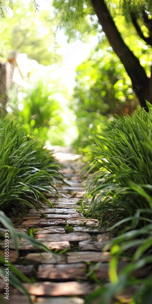 Monkey Grass in Garden Path: A Beautiful Touch of Nature in Louisiana Monkey Grass in Garden Path: A Beautiful Touch of Nature in Louisiana