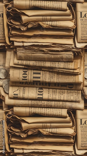 Wallpaper Mural Seamless background pattern. Newspaper "London" Torontodigital.ca