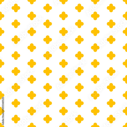 Seamless pattern with yellow cross