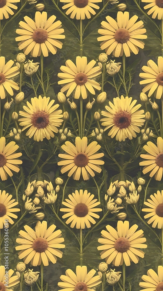 Seamless flower,daisy print pattern background Seamless flower,daisy print pattern background