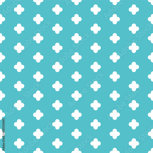 Blue seamless pattern with white cross