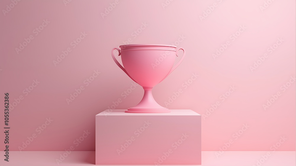 Pink Trophy Symbolizing Entrepreneurial Achievement Pink Trophy Symbolizing Entrepreneurial Achievement