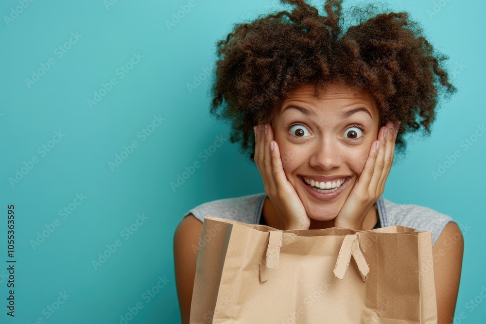 A woman hiding her identity behind a brown paper bag