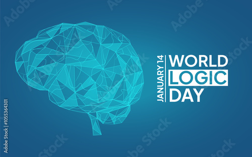 World Logic Day. January 14. Design template for banner, web, card, poster. Holiday concept