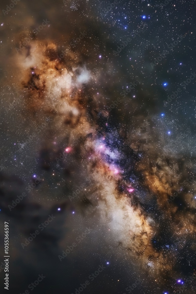 Obraz premium A vast galaxy filled with countless stars, perfect for use in astronomy-related projects or as a background image