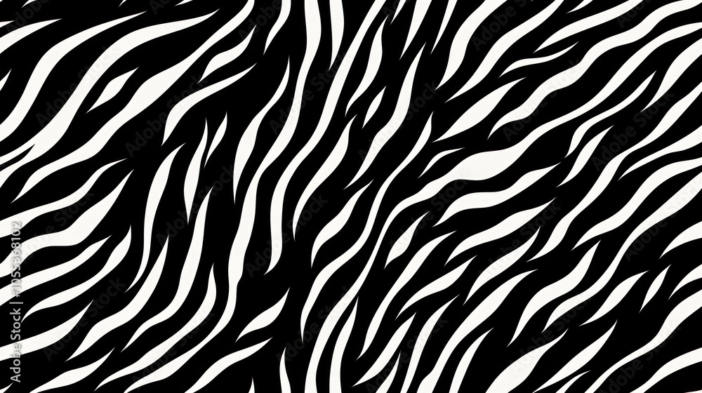 Seamless pattern monochrome black and white swirl zebra texture skin abstract Seamless pattern monochrome black and white swirl zebra texture skin abstract