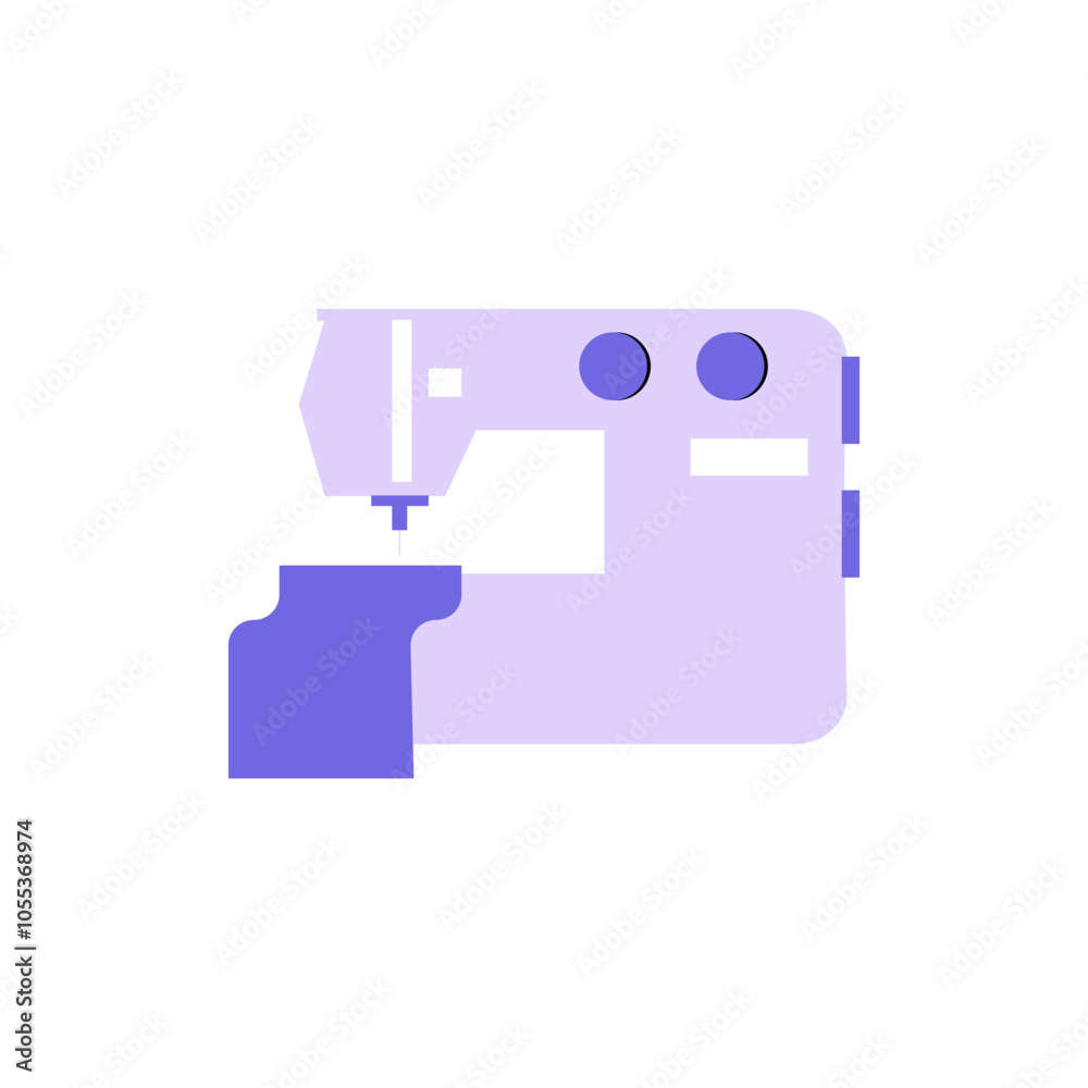 Sewing Machine Close Up In Flat Vector Illustration Symbolizing Textile Crafting And Creativity, Isolated On White Background Sewing Machine Close Up In Flat Vector Illustration Symbolizing Textile Crafting And Creativity, Isolated On White Background