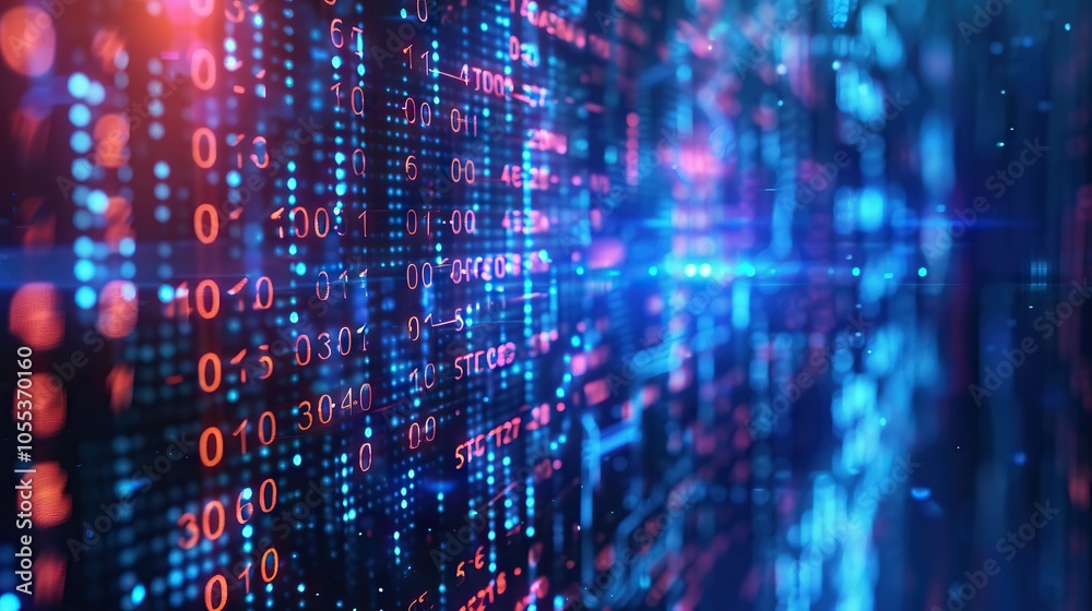Information technology digital binary code background seamless loop 4k Information technology digital binary code background seamless loop 4k