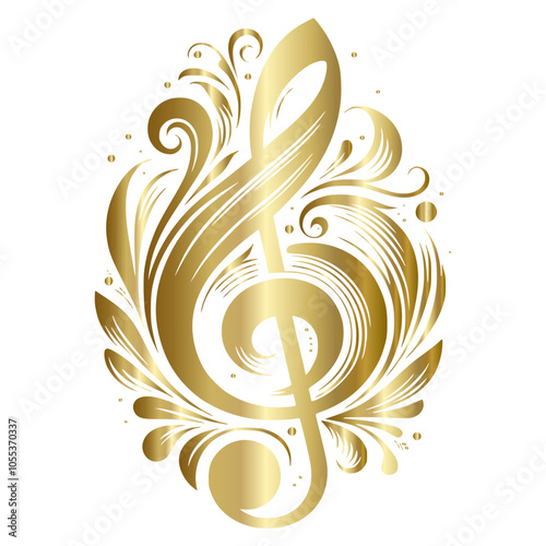 golden treble clef
