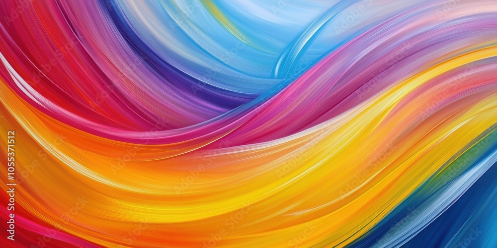 Abstract colorful curved brush strokes. Abstract colorful curved brush strokes.